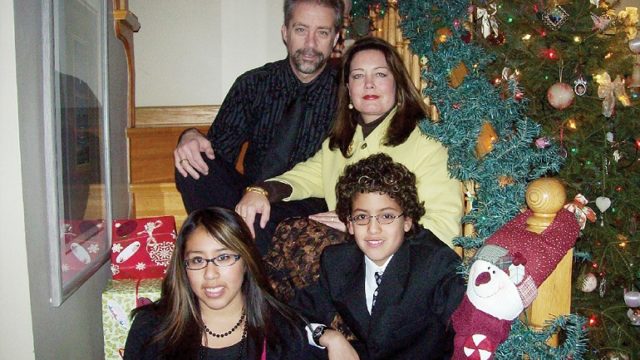 Leticia Guibault and her family after visiting their birth country