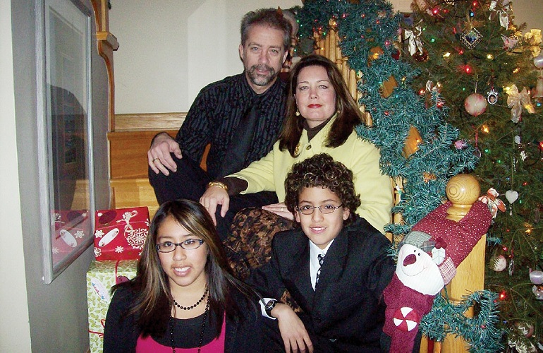 Leticia Guibault and her family after visiting their birth country