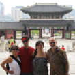 author Lena Choudhary and her family on a trip to her daughter's birth country