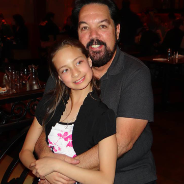 Author Michael Serra with his daughter