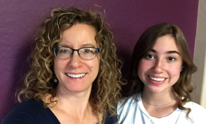 Author Karen Hindhede and her daughter through domestic open adoption