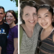 Author Louis De Lauro with his family on their adoption trip and now, with his teenage daughter