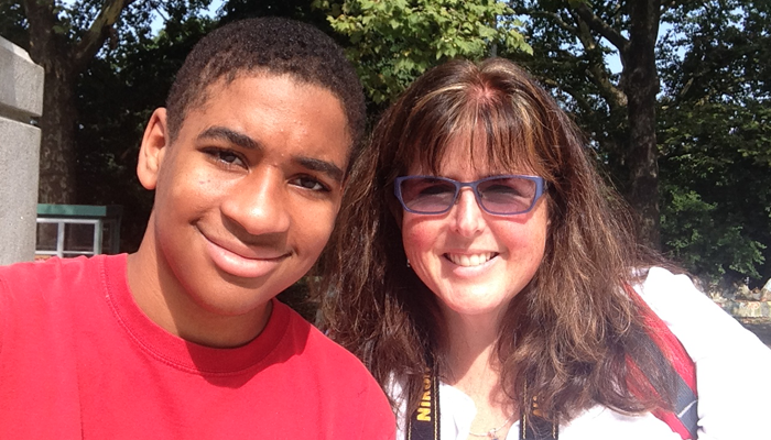 author Rosemary Shulman with her son adopted from foster care as a toddler, years after his belated FASD diagnosis